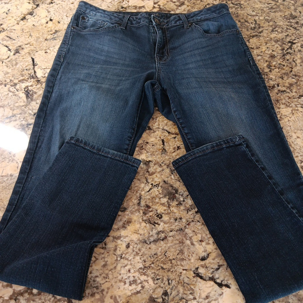 Size 32 X 31 Jessica Simpson Forever Skinny Deep Blue Womens Jeans Mid Rise